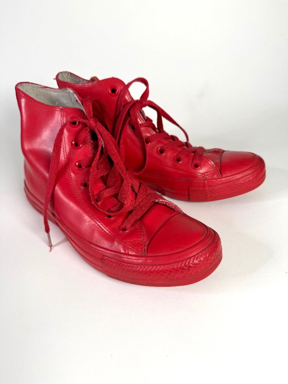 Converse All Star Hi Red Rubber High Tops Rain Sneaker Shoes US Wo’s 7.5